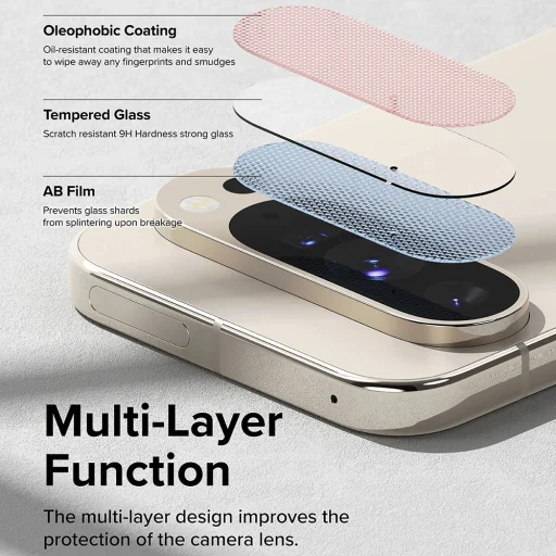  Ringke - Kamera Védő Üveg (3 darabos) - Google Pixel 9 Pro XL - Átlátszó üvegfólia - 6