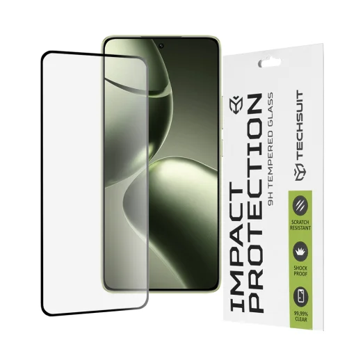  Techsuit - 111D Teljes Borítású / Teljes Ragasztású Üveg - Xiaomi 14T / 14T Pro - Fekete üvegfólia - 1