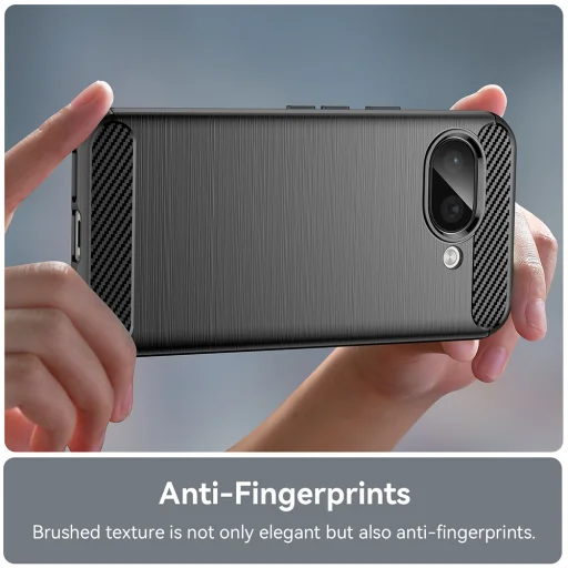 Techsuit - Szénszálas Szilikon - Google Pixel 9a - Fekete tok - 3