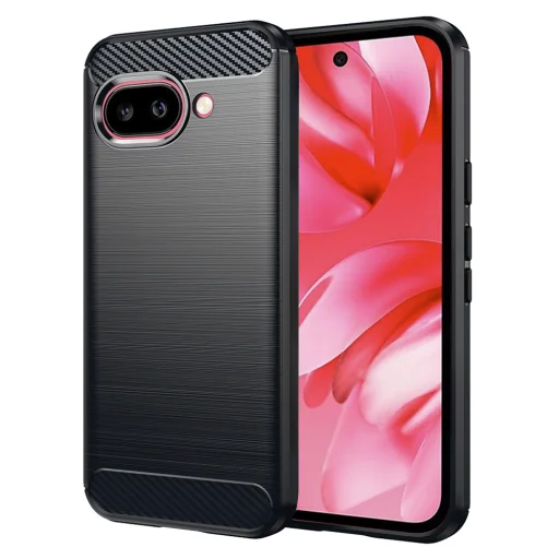 Techsuit - Szénszálas Szilikon - Google Pixel 9a - Fekete tok - 1