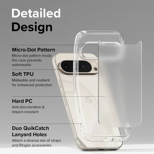  Ringke - Fusion - Google Pixel 9 / 9 Pro - Matt Átlátszó tok - 6