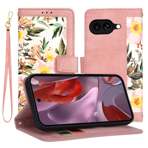  Techsuit - FlipCraft - Google Pixel 9a - Szívszerelmes rózsaszín tok - 1