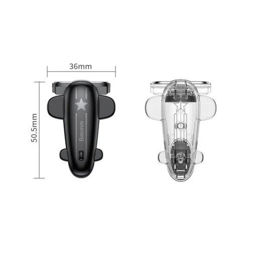  Baseus - Mobil játékvezérlők (ACPBCJ-02) - Lövésvezérlők telefonhoz, tablethez - Átlátszó - 7