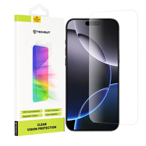  Techsuit - Tiszta Látás Üveg - iPhone 16 Pro Max - Átlátszó üvegfólia - 1