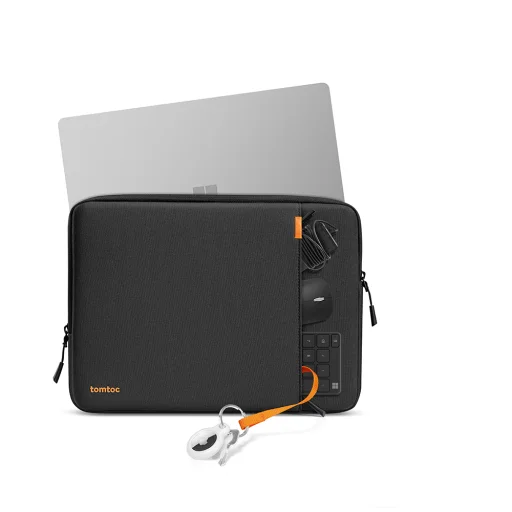 Tomtoc - Laptop tok (A13C2D1) - sarokvédővel és katonai szintű védelemmel, 13″ - Fekete - 4