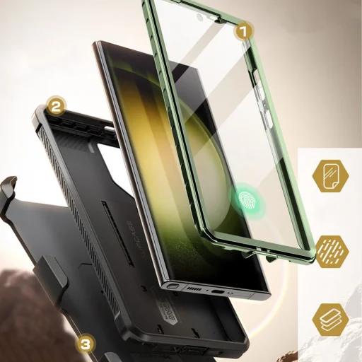  Samsung Galaxy S24 Ultra Arany Supcase Unicorn Beetle Pro tok - 7