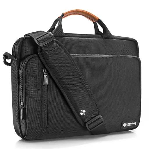 Tomtoc - Defender Laptop Aktatáska (A43E1D1) - Vállpánttal, Ultra védelem, 16″ - Fekete - 1
