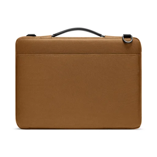 Tomtoc - Defender Laptop Aktatáska (A42C2Y1) - vállpánttal és kis kártyazsebbel, 13″ - Barna - 3