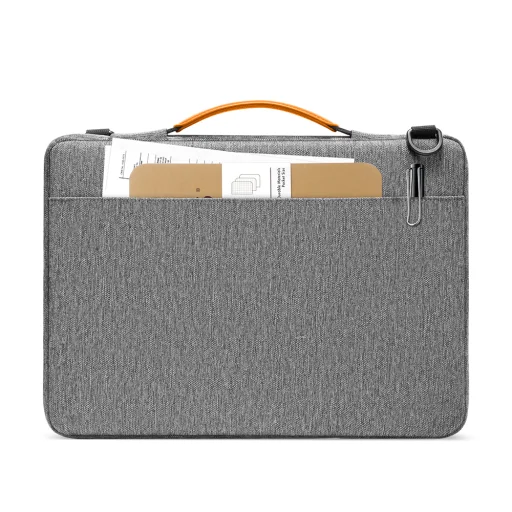 Tomtoc - Defender laptop aktatáska (A42E1G3) - vállpánttal és kis kártyazsebbel, 15,6" - szürke - 7