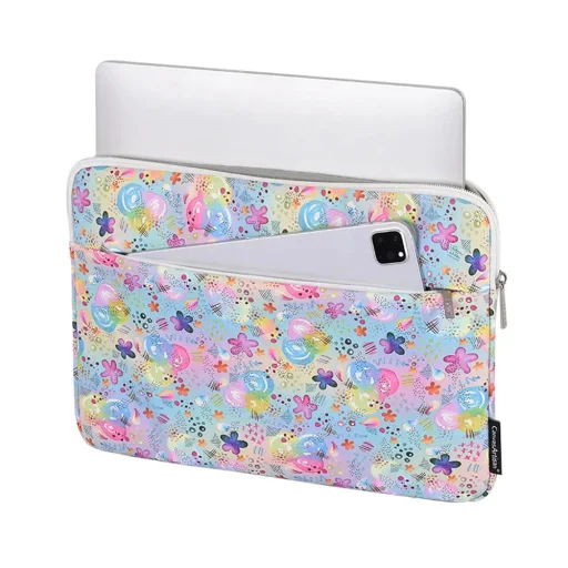 CanvasArtisan - Laptop tok (H80-11) - 13-14 hüvelykes eszközökhöz, Cipzáras, Poliészter - Többszínű - 1