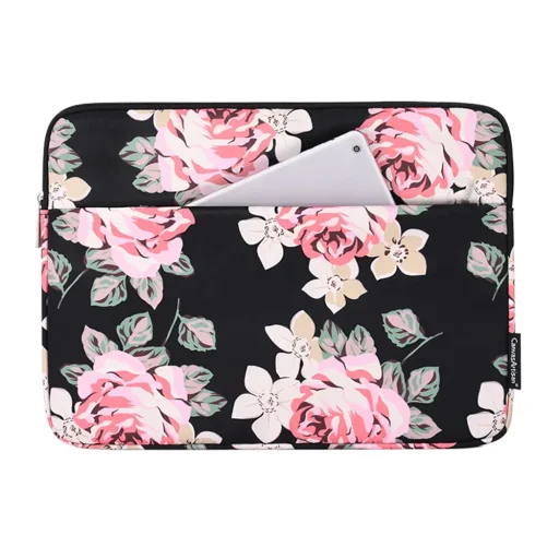  CanvasArtisan - Laptop tok (H40-11) - 15-16 hüvelykes eszközökhöz, cipzáras, poliészter - fekete - 1