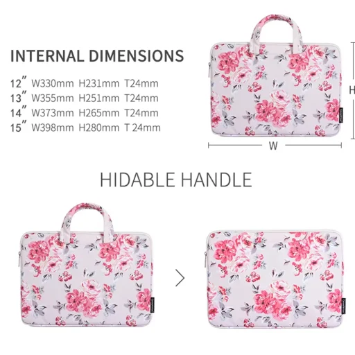  CanvasArtisan - Laptop kézitáska (H10-B01) - 15-16 hüvelykes eszközökhöz - Fehér - 6