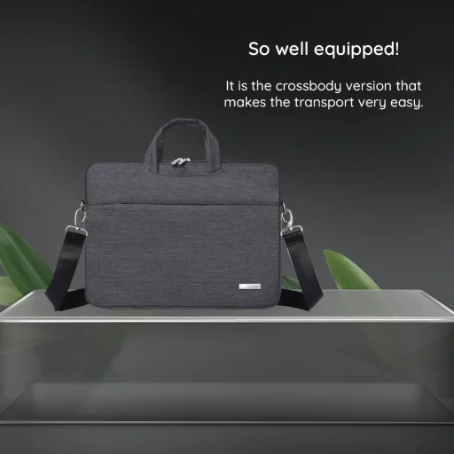  CanvasArtisan - Laptop táska (L3-C12) - 13 - 14 hüvelykes eszközökhöz - Sötétszürke - 5
