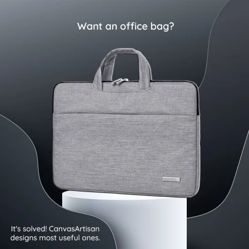 CanvasArtisan - Laptop táska (L3-C12) - 13 - 14 hüvelykes eszközökhöz - Sötétszürke - 4