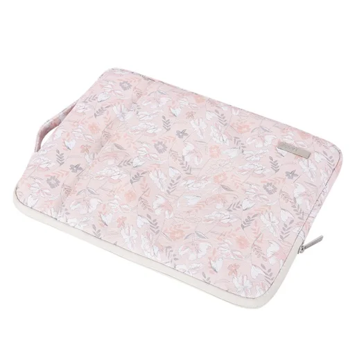  CanvasArtisan - Laptop Kézitáska (G4-89) - 13-14 hüvelykes eszközökhöz, cipzáros, öko bőr - rózsaszín - 5