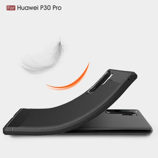  Techsuit - Carbon Szilikon - Huawei P30 Pro / P30 Pro New Edition - Fekete tok - 7