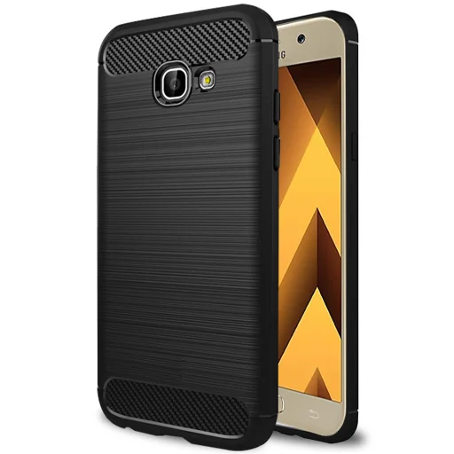  Techsuit - Szénszálas Szilikon - Samsung Galaxy A5 2017 A520 - Fekete tok - 2