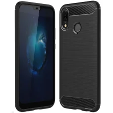  Techsuit - Karbonszilikon - Huawei P20 lite - Fekete tok