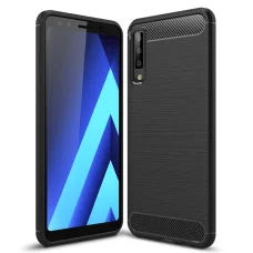  Techsuit - Karbon Szilikon - Samsung Galaxy A7 2018 - Fekete tok