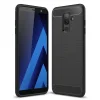  Techsuit - Karbon Szilikon - Samsung Galaxy A6 Plus 2018 - Fekete tok thumbnail