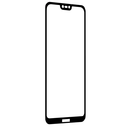  Techsuit - 111D Teljes Fedésű / Teljes Ragasztós Üveg - Huawei P20 Lite - Fekete üvegfólia - 4