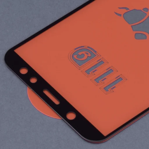  Techsuit - 111D Teljes Kijelzőt Fedő / Teljes Ragasztású Üvegfólia - Samsung Galaxy A6 Plus 2018 - Fekete üvegfólia - 3