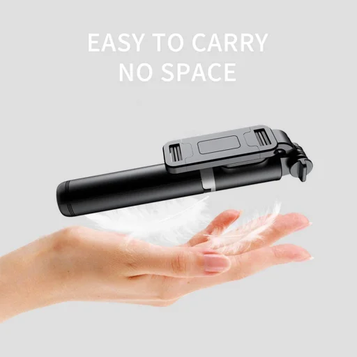  Techsuit - Selfiebot (Q01) - Bluetooth távirányítóval és stabil állványtalppal, 101 cm - Fehér - 4