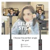  Techsuit - Szelfibot (L13) - Stabil, Hosszabbítható Állvány Bluetooth Távirányítóval, 113cm - Fekete thumbnail