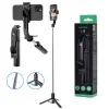  Techsuit - Szelfibot (L13) - Stabil, Hosszabbítható Állvány Bluetooth Távirányítóval, 113cm - Fekete thumbnail