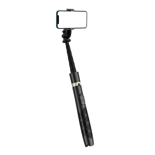  Techsuit - Selfiebot (Q16) - Stabil Állvány 1/4 csavaros interfésszel és vezeték nélküli távirányítóval GoPro-hoz, telefonokhoz, 156 cm - Fekete - 3