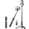  Techsuit - Selfie Bot (Q12) - Stabil Állvány Tartó Vezeték nélküli Távirányítóval, 73 cm - Fekete thumbnail