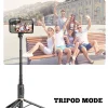  Techsuit - Selfie Bot (Q12) - Stabil Állvány Tartó Vezeték nélküli Távirányítóval, 73 cm - Fekete thumbnail