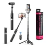  Techsuit - Selfie Bot (Q12) - Stabil Állvány Tartó Vezeték nélküli Távirányítóval, 73 cm - Fekete thumbnail