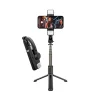  Techsuit - Szelfibot (Q08D) - Stabilizáló állvány ikerfénnyel, Bluetooth távirányítóval, 78 cm - Fekete thumbnail