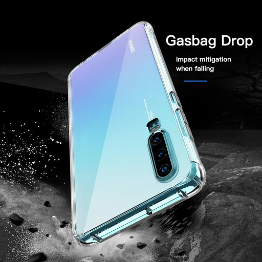  Techsuit - Ütésálló Átlátszó Szilikon - Huawei P30 - Átlátszó tok - 5