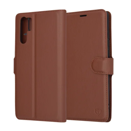  Techsuit - Bőr Tok - Huawei P30 Pro / P30 Pro Új Kiadás - Barna tok - 1