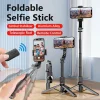  Techsuit - Szelfibot (L19) - Stabil Monopod/Tripod Bluetooth Távirányítóval, 400mAh, 70cm - Fekete thumbnail