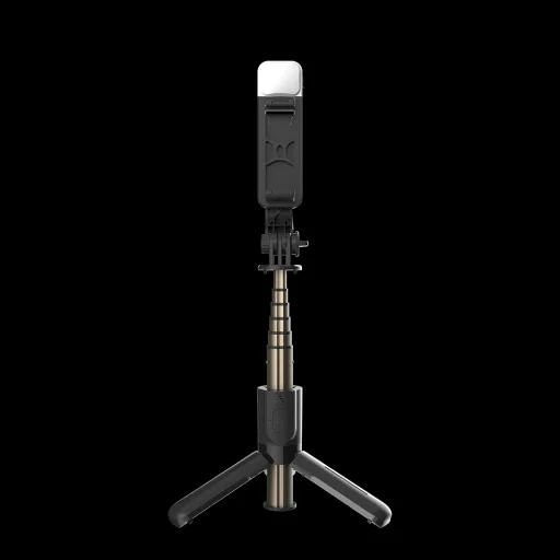  Techsuit - Mini szelfibot (L10s) - Stabil állvány Bluetooth távvezérlővel és kitöltőfénnyel, 70 cm - Fekete - 2