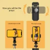  Techsuit - Selfie Bot (L05) - Stabil Állvány Bluetooth Távirányítóval, 360°-os Forgatás, 149 cm - Fekete thumbnail