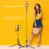  Techsuit - Selfie Bot (L05) - Stabil Állvány Bluetooth Távirányítóval, 360°-os Forgatás, 149 cm - Fekete thumbnail