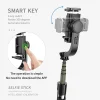 Techsuit - Szelfibot (L08) - Stabil gimbal/állvány Bluetooth távirányítóval, 360 fokos forgatással, 86 cm - Fekete thumbnail