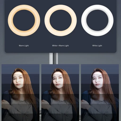  Techsuit - Szelfibot (Q05s) - Stabil állvány Bluetooth távirányítóval és gyűrűs fénnyel, rozsdamentes acél, 170 cm - Fekete - 6