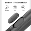  Techsuit - Önbot (Q05) - Stabil Állvány Bluetooth Távirányítóval, 360 Fokos Forgatás, Rozsdamentes Acél, 158 cm - Fekete thumbnail