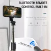  Techsuit - Szelfibot (Q03s) - Stabil állvány Bluetooth távirányítóval és töltőfénnyel, alumíniumötvözet, 76 cm - Fekete thumbnail