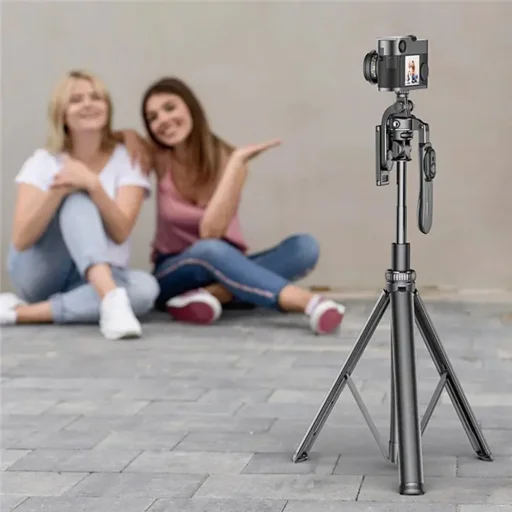 Yesido - Szelfibot (SF17) - állvánnyal és távirányítóval, Bluetooth 5.0, Android - Fekete - 3