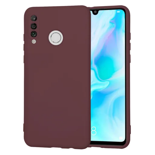  Techsuit - SoftFlex - Huawei P30 Lite / P30 Lite New Edition - Szilva Vörös tok - 1