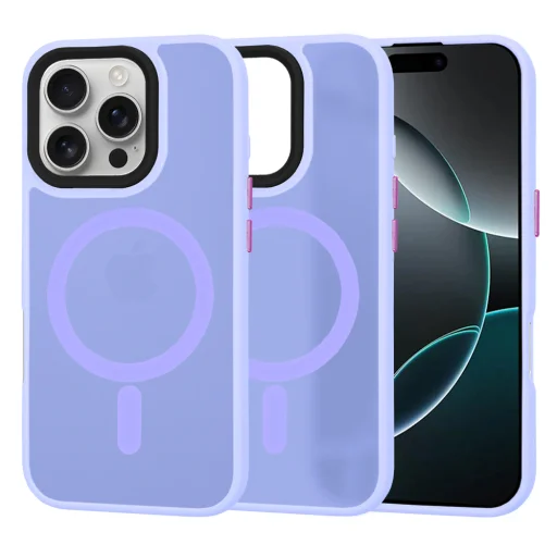  Techsuit - HaloFrost MagSafe sorozat - iPhone 16 Pro - Világoslila tok - 1