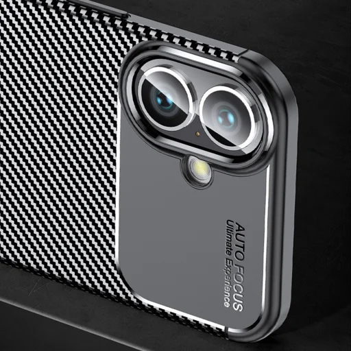  Techsuit - Szénszál - iPhone 16 Plus - Fekete tok - 3