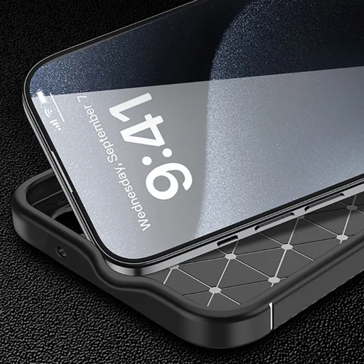  Techsuit - Szénszál - iPhone 16 Plus - Fekete tok - 4