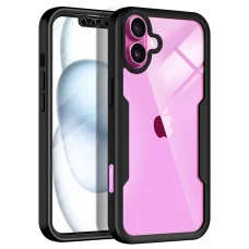  Techsuit - ColorVerse 360 Sorozat + Képernyővédő - iPhone 16 Plus - Fekete tok